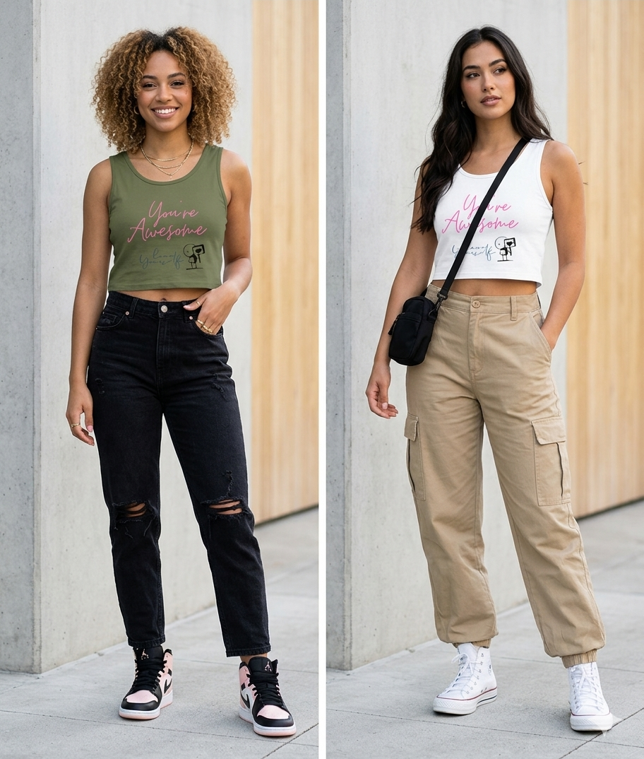 You’re Awesome Graphic Crop Top – Self Love Edition