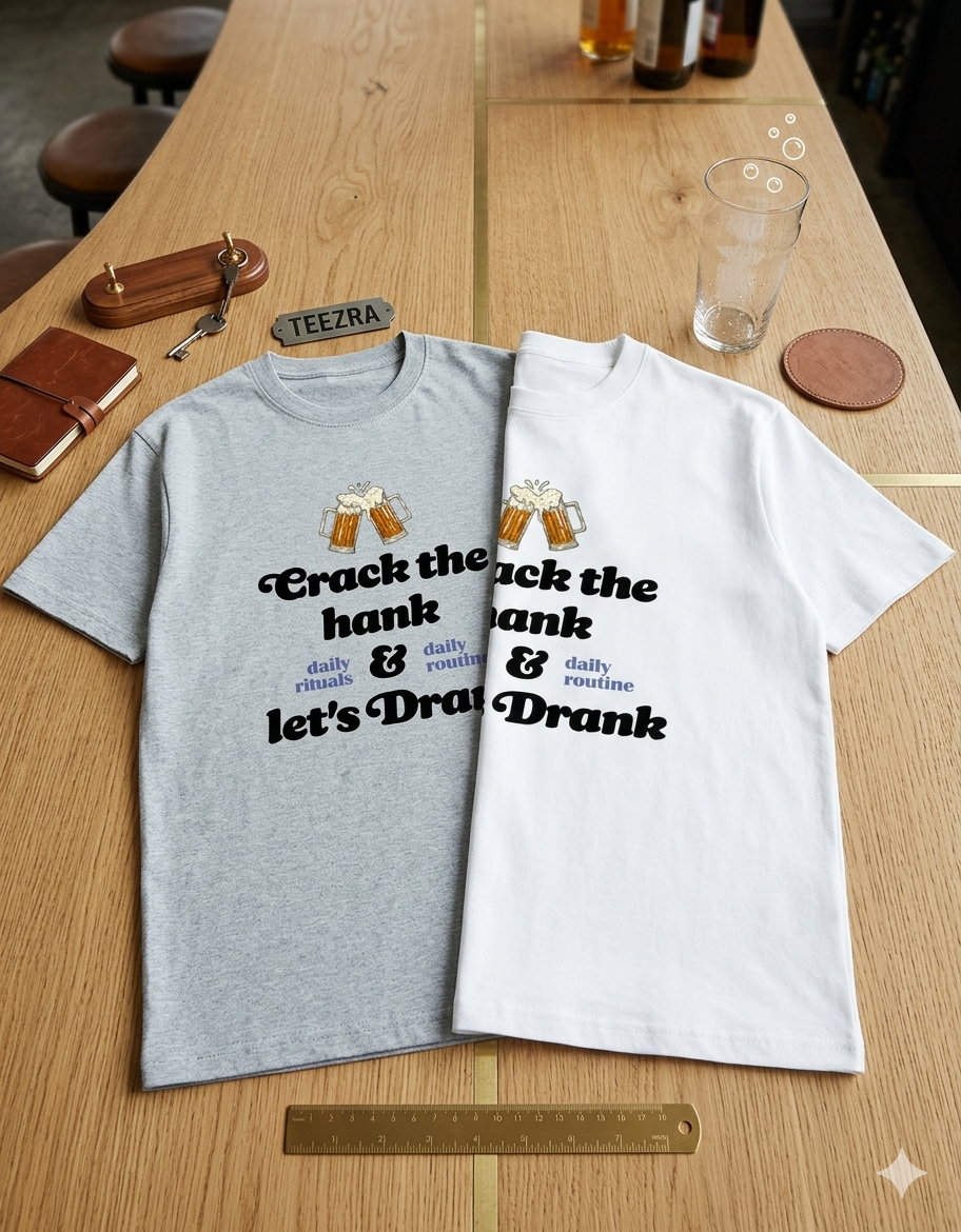 “Crack the Hank Graphic T-Shirt – Fun Party Vibe Tee”