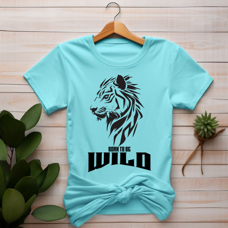 The "Untamed" Teal Tiger Tee – Born To Be Wild Graphic