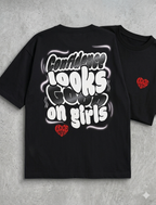 Girls' Graphic T-Shirt - Confidence Looks Good - Oversized Streetwear